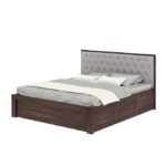 King Size Bed with Storage Box Sheesham Wood | Ganpati Arts - Image 3
