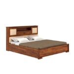Sheesham Wood King Size Bed with Hydraulic Storage | Ganpati Arts - Image 3