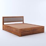 Sheesham Wood Euro Queen Size Bed with Storage by Ganpati Arts - Image 2