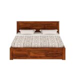 Sheesham Wood King Size Bed with Box Storage | Ganpati Arts - Image 2