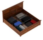 Ganpati Arts Sheesham Wood King Size Bed with Box Storage - Image 2