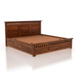 Ganpati Arts Sheesham Wood King Size Bed with Box Storage - Image 4