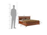 Ganpati Arts Sheesham Wood King Size Bed with Box Storage - Image 7