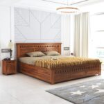 Ganpati Arts Sheesham Wood King Size Bed with Box Storage - Image 8