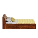 Solid Sheesham Wood Mayor Queen Size Bed with Storage - Image 2