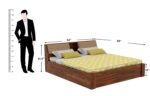 Solid Sheesham Wood Mayor Queen Size Bed with Storage - Image 7