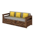 Premium Sheesham Wood 3 Seater Sofa for Living Room Home - Image 5