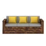 Premium Sheesham Wood 3 Seater Sofa for Living Room Home - Image 6