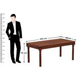 Sheesham Wood 6 Seater Jaipur Dining Table Set Natural Finish - Image 3