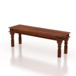 Sheesham Wood 6 Seater Jaipur Dining Table Set Natural Finish - Image 4