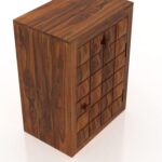 Premium Sheesham Wood Bedside Table with Storage Drawers Natural Finish - Image 2