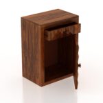 Premium Sheesham Wood Bedside Table with Storage Drawers Natural Finish - Image 5
