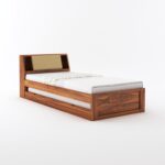 Premium Sheesham Wood Single Bed with Trundle | Ganpati Arts - Image 3