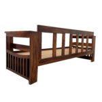 Solid Sheesham Wood Cherish 3 Seater Sofa Natural Brown - Image 3