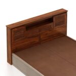 Wooden Queen Size Bed in Solid Wood – Modern Design - Image 5