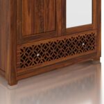 Wooden Wardrobe with Drawer in Solid Wood Modern Design Spacious - Image 2