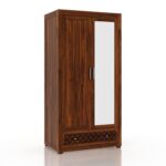 Wooden Wardrobe with Drawer in Solid Wood Modern Design Spacious - Image 3