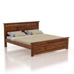 Wooden King Size Bed in Solid Wood – Modern Natural Finish - Image 3