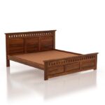 Wooden King Size Bed in Solid Wood – Modern Natural Finish - Image 5