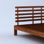 Wooden Queen Size Bed in Solid Wood – Contemporary Design - Image 2