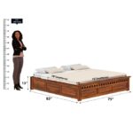 Ganpati Arts Solid Sheesham Wood King Size Bed Without Headboard (Natural Finish) - Image 2