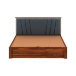 Solid Sheesham Wood King Size Bed Hydraulic Storage - Image 3