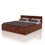King Size Bed with Storage in Solid Wood – Ganpati Arts - Image 2