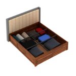 Ganpati Arts Solid Sheesham Wood King Size Bed with Box Storage (Natural Finish) - Image 4
