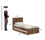 Ganpati Arts Solid Sheesham Wood Single Size Trundle Bed with 1 Extra Pullout Bed - Image 4
