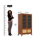 Ganpati Arts Sheesham Wood Standard Cosmos Display Storage Unit Bookshelf Storage Organizer Cabinet for Bedroom Living Room. - Image 2