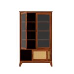 Ganpati Arts Sheesham Wood Standard Cosmos Display Storage Unit Bookshelf Storage Organizer Cabinet for Bedroom Living Room. - Image 3