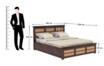 Ganpati Arts King Size Bed with Box Storage  (Walnut Finish) - Image 2