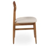 Ganpati Arts Sheesham Wood Oval Study Dining Chair Set of 2 Desk Chair with Cushion for Living Room Wooden Furniture for Home Office (Natural Finish) 1 Year Warranty - Image 2