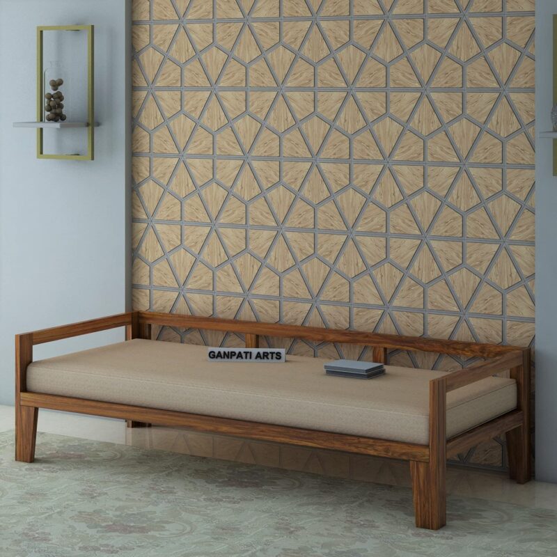 small apartment 1bhk furniture - Sheesham wood sofa cum bed for living room