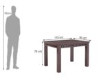 Ganpati Arts Armania Sheesham Wood 4 Seater Dining Table with Cushioned Chairs Wooden Furniture for Dining Room Home (Walnut Finish) 1 Year Warranty - Image 3