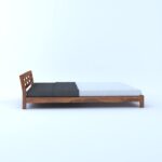 Ganpati Arts Sheesham Wood Low Height Queen Size Bed Without Storage for Bedroom Living Room Wooden Double Bed Palang (Natural Finish) - Image 3