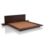 Ganpati Arts Sheesham Wood King Size Platform Bed with Bedside Table for Bedroom Living Room Home Solid Wood Palang Double Bed Without Storage 1 Year Warranty (Walnut Finish) - Image 3