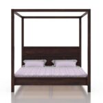 Ganpati Arts Solid Sheesham Wood Grand Poster King Size Bed for Bedroom Living Room Home Double Bed Furniture (Walnut Finish) 1 Year Warranty - Image 3