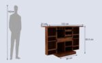 Ganpati Arts Sheesham Wood Bar Cabinet with Storage for Living Room - Image 2