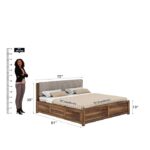 Ganpati Arts Solid Sheesham Wood King Size Boston Bed with Box Storage - Image 5