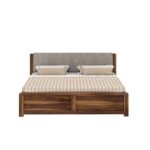 Ganpati Arts Solid Sheesham Wood King Size Boston Bed with Box Storage - Image 4