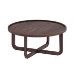 Ganpati Arts Solid  Sheesham Wood Round Coffee Table (Walnut Finish) - Image 3