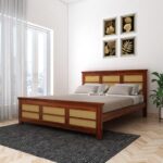 Ganpati Arts Solid Sheesham Wood Queen Size Bed  (Natural Finish)