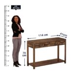 Ganpati Arts Sheesham Wood Console Table for Living Room  (Teak Finish) - Image 5