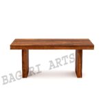 Wooden 6 Seater Dining Table with Chairs - Image 2