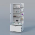Wooden Dressing Table for Bedroom with 1 Drawer, Mirror and Huge Storage Space - Image 2