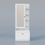 Wooden Dressing Table for Bedroom with 1 Drawer, Mirror and Huge Storage Space - Image 3