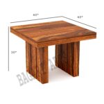 Solid Sheesham Wood 4 Seater Dining Table  (Teak Finish) - Image 4