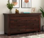 Solid Sheesham Wood Walnut Finish Chest of Drawer