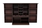 Sheesham Wood Bar Cabinet with Drawer Storage Wooden Bar Units for Home Living Room (Walnut Finish) - Image 2